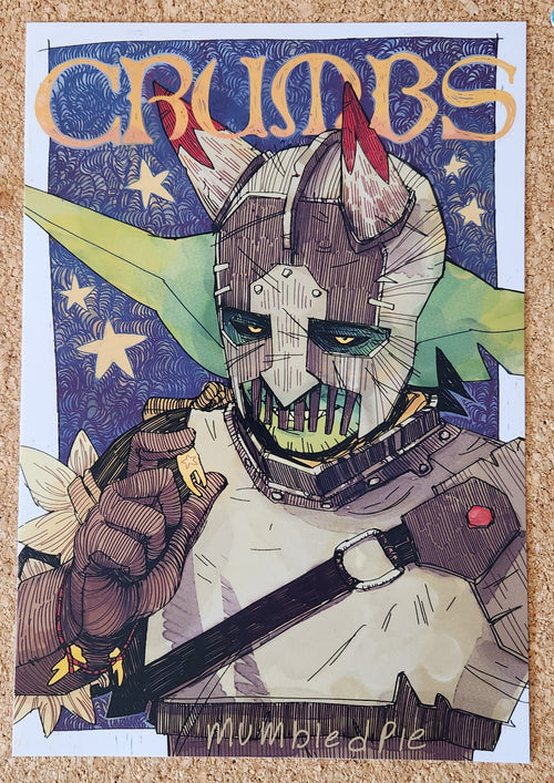 CRUMBS comic book art print. Featuring Crumbs the goblin. Dark Fantasy 
