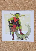 CRUMBS comic book art print. Featuring Crumbs the goblin hunting