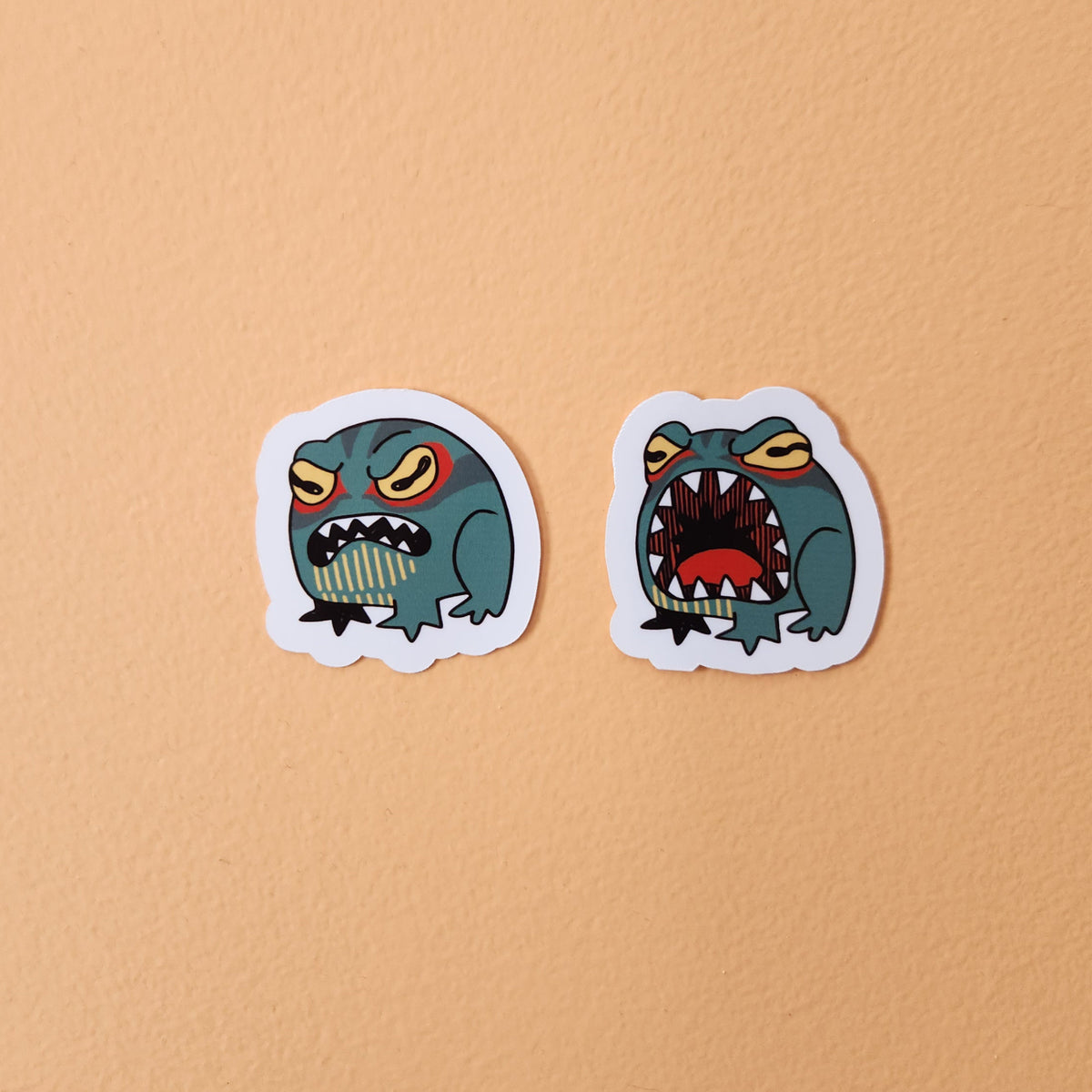 Frog Die cut sticker from CRUMBS comic