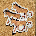 The golden Mule from the CRUMBS the goblin comic. Die cut stickers